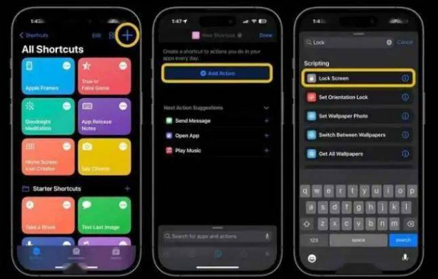 北戴河苹果14锁屏维修店分享iPhone14升级iOS16.4后如何创建锁屏快捷方式 